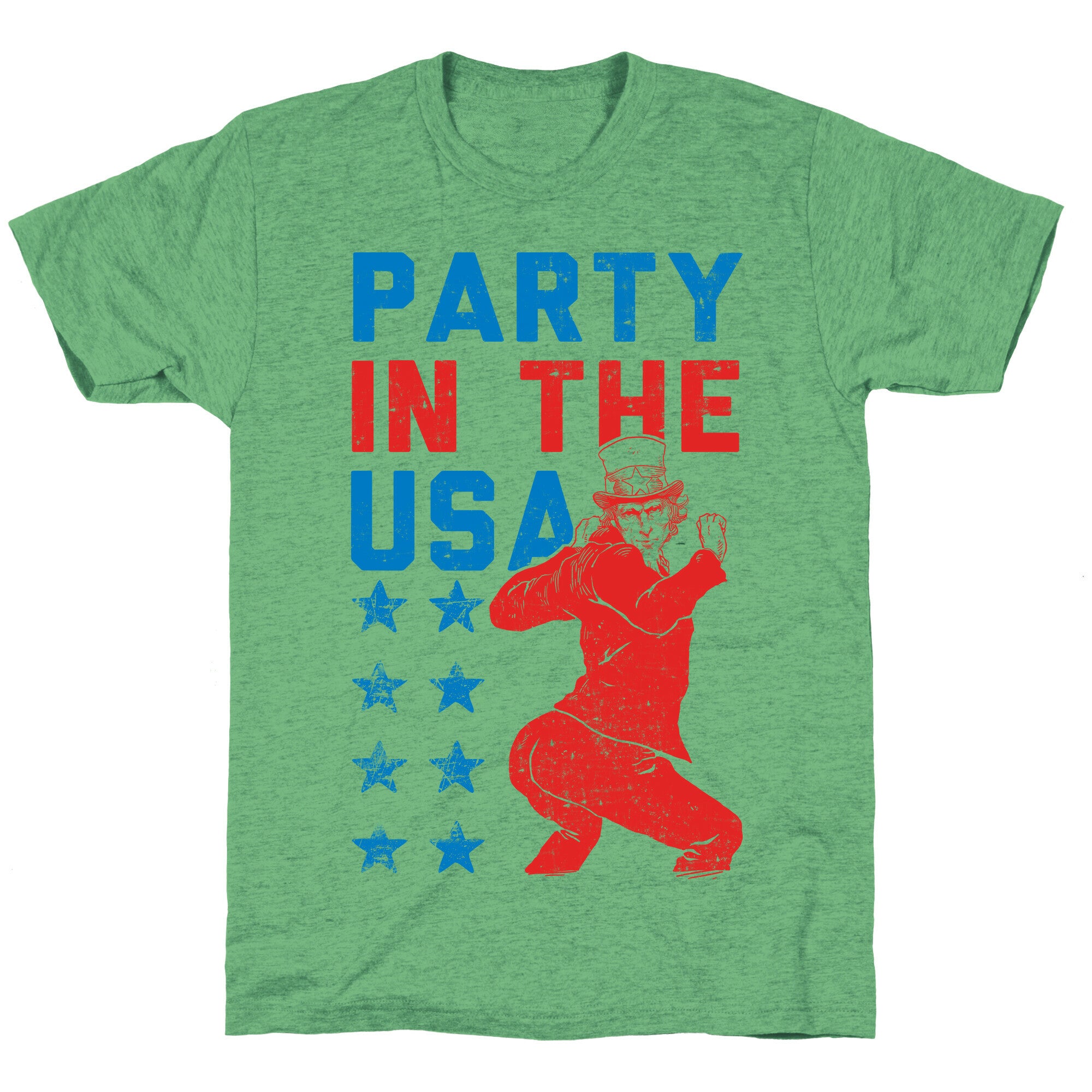 Party In The USA Uncle Sam Unisex Triblend Tee